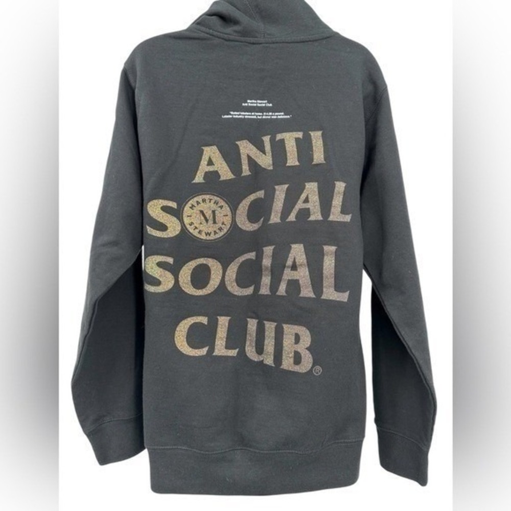 Anti Social Social Club Hoodie X Martha Stewart Black Sweatshirt Size XS NWT - Picture 10 of 10